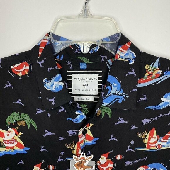 NWT Denim & Flowers Ricky Singh Sz Small Santa Surfer - Picture 2 of 5